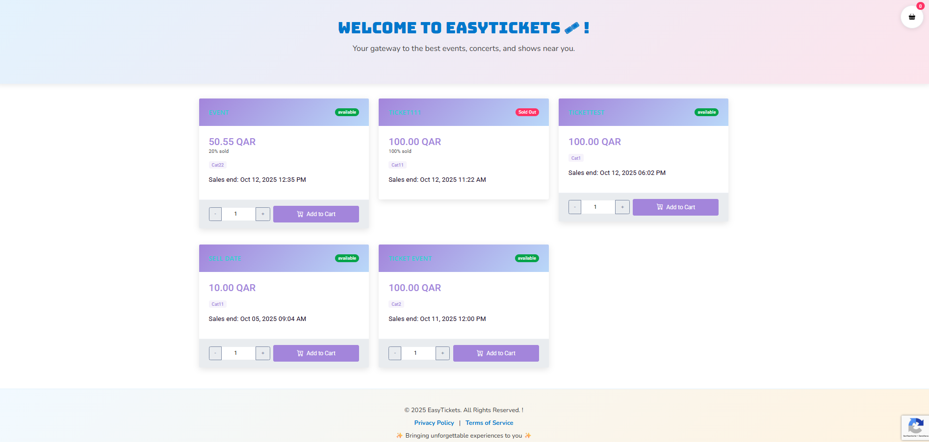 Public Tickets Multiple